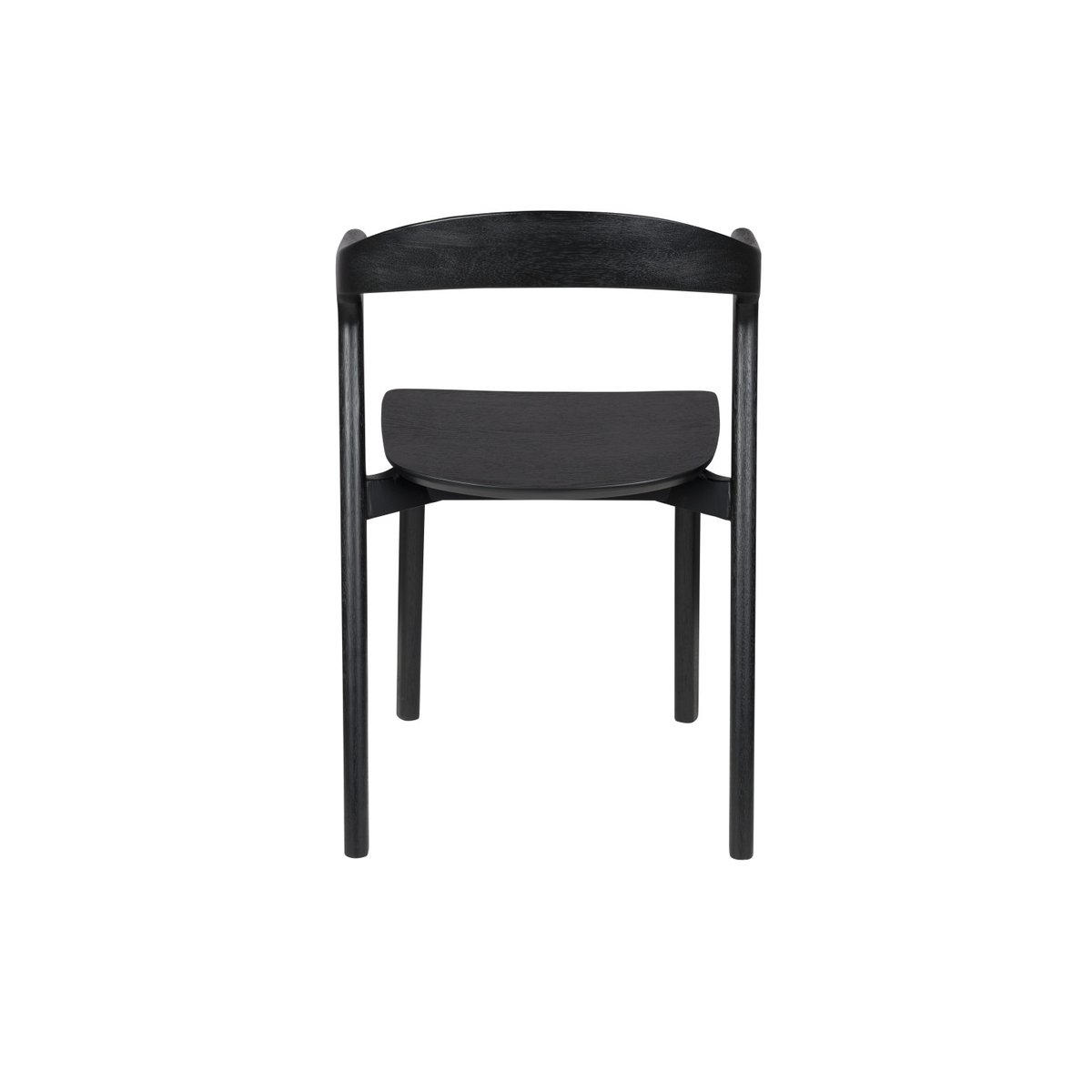Chaise design en bois (lot de 2), NORTHWOOD noir, ZUIVER