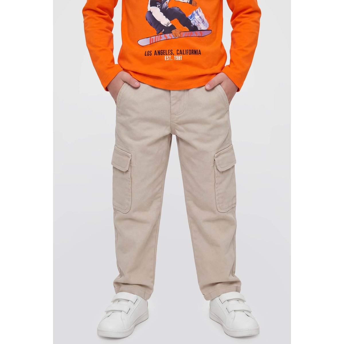 Pantalon Cargo Tissé beige, GUESS KIDS