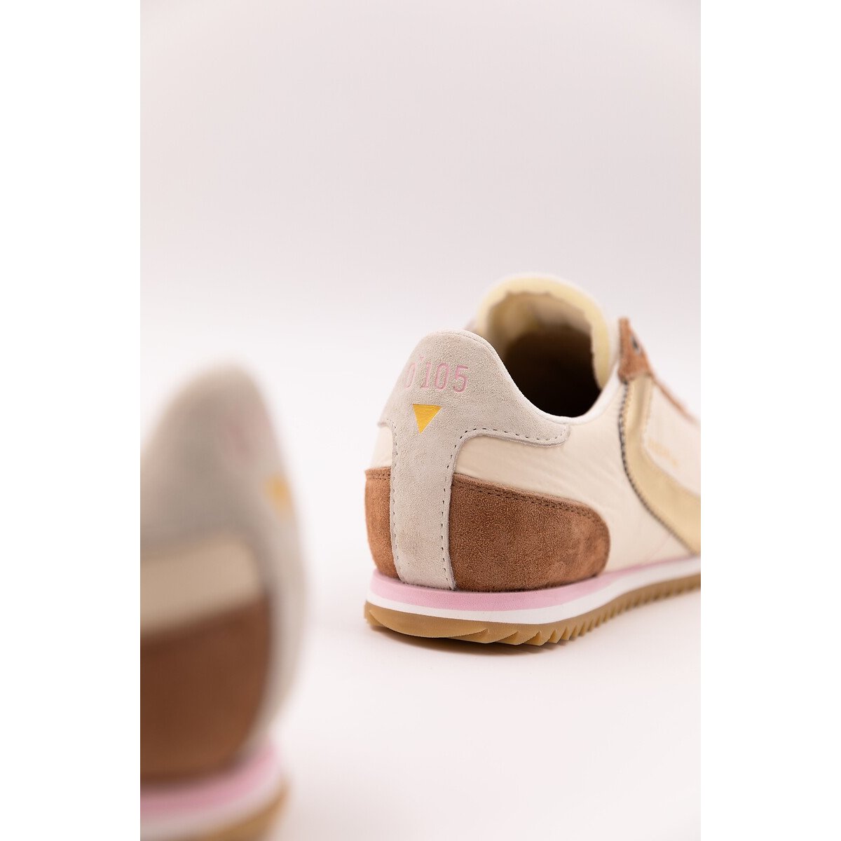 Baskets mix matière Lina beige/camel, ZERO 105