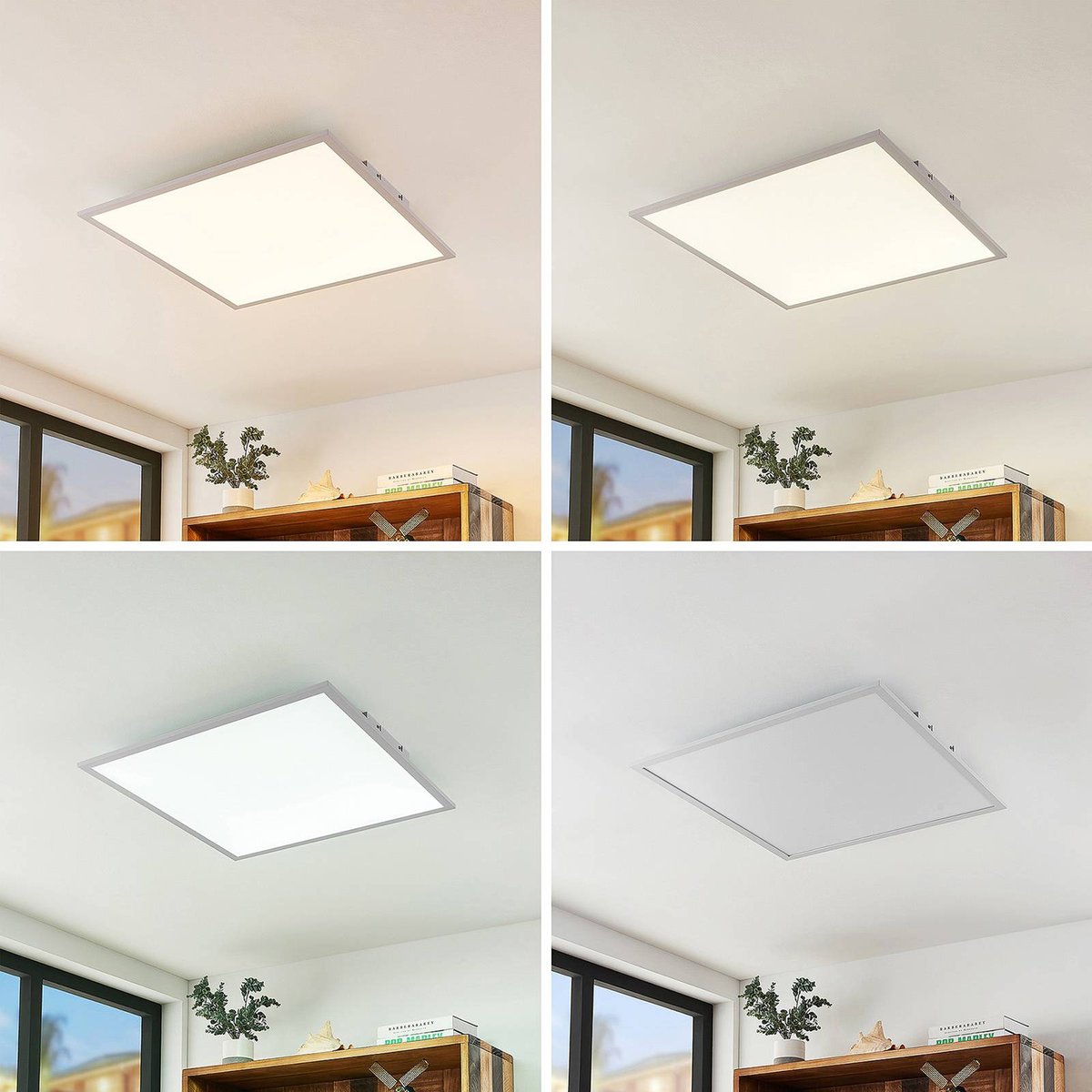 Plafonnier  moderneLED, Luay blanc, LINDBY