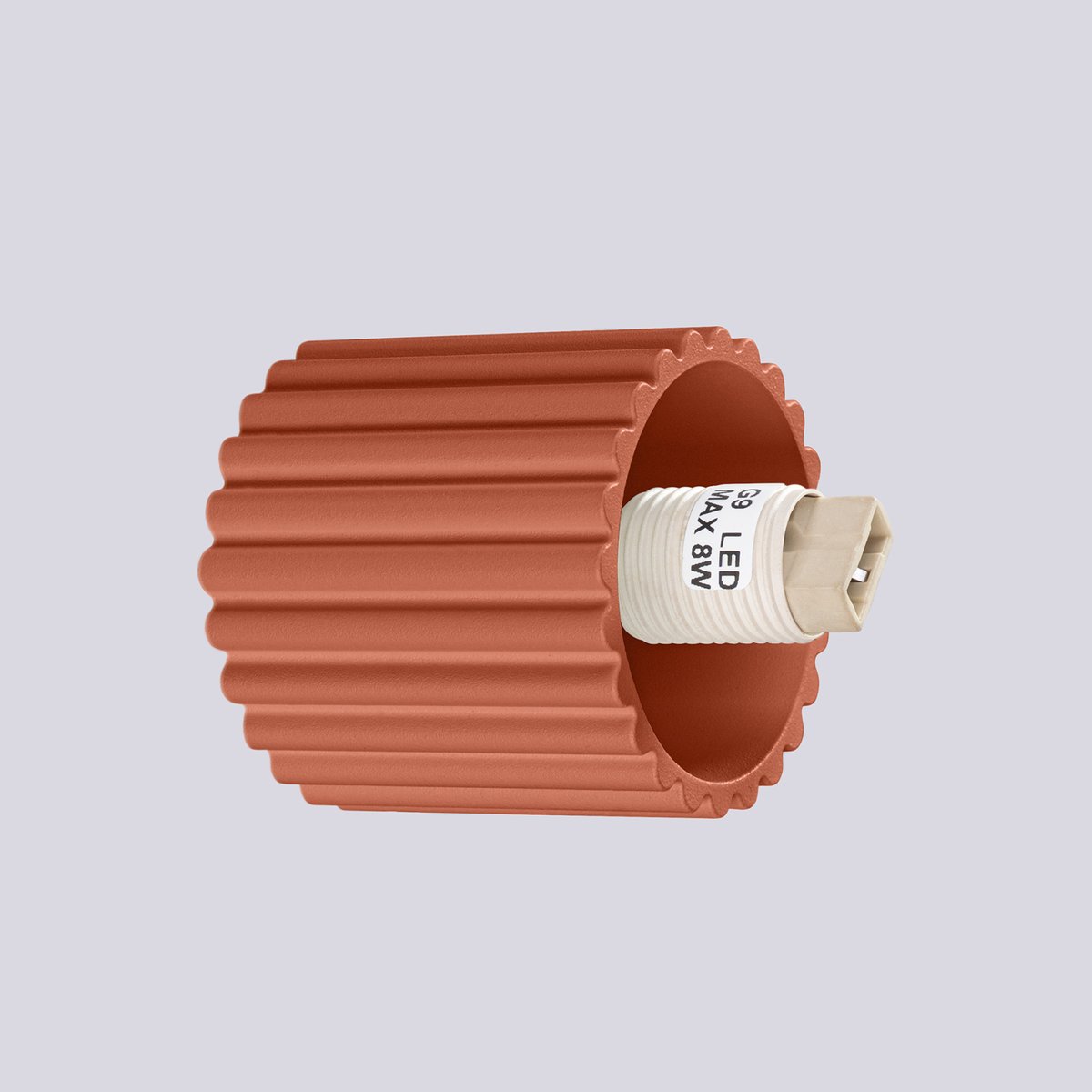 Applique Aluminium Ocre Rouge G9 1 Halo rouge, EDEN
