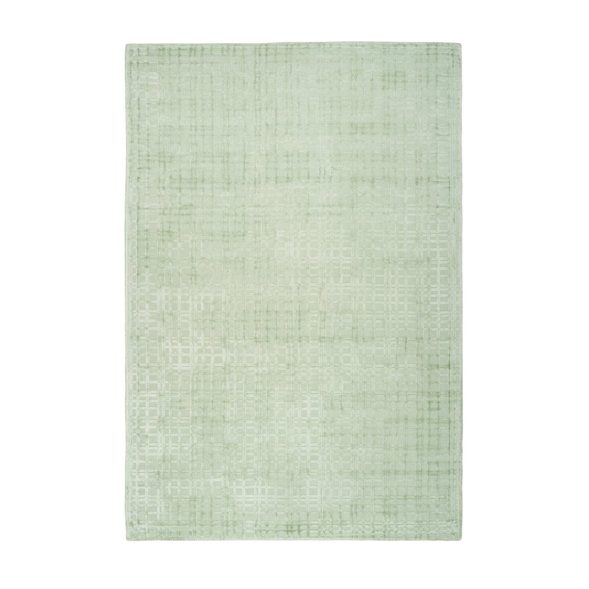 Tapis rectangulaire en viscose, KARMA vert menthe, RECOLLECTION