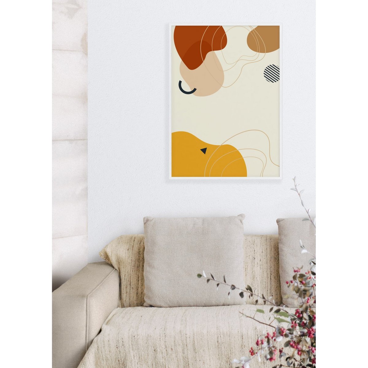 Affiche Abstract Background 8 blanc, L'AFFICHERIE