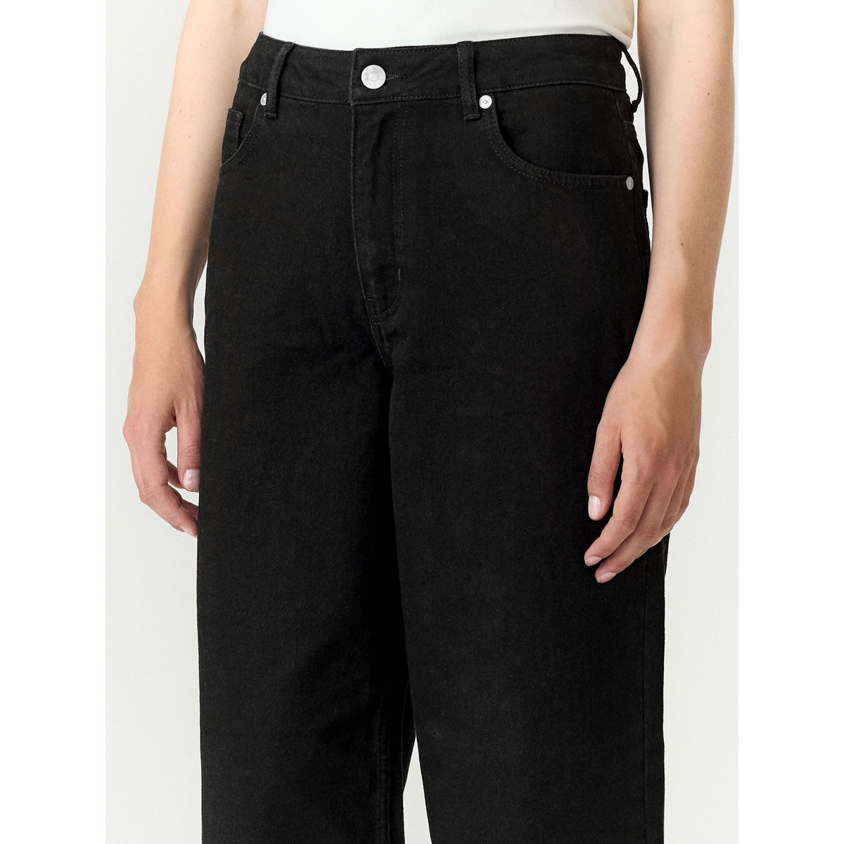 Jean À Coupe Ample noir - black1, YAS