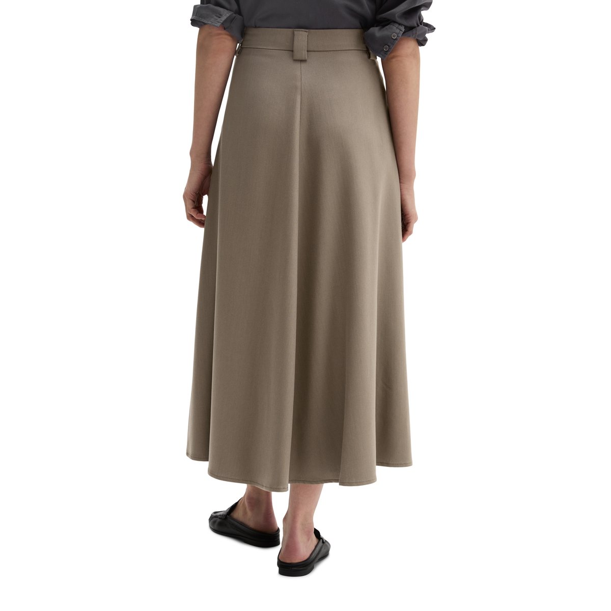 Jupe évasée en lyocell TENCEL™ de qualité supérieure marron, MARC O'POLO