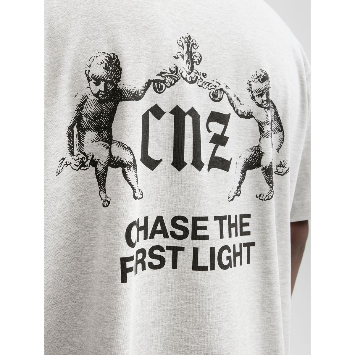 T-Shirt grise - light grey melange, JACK & JONES