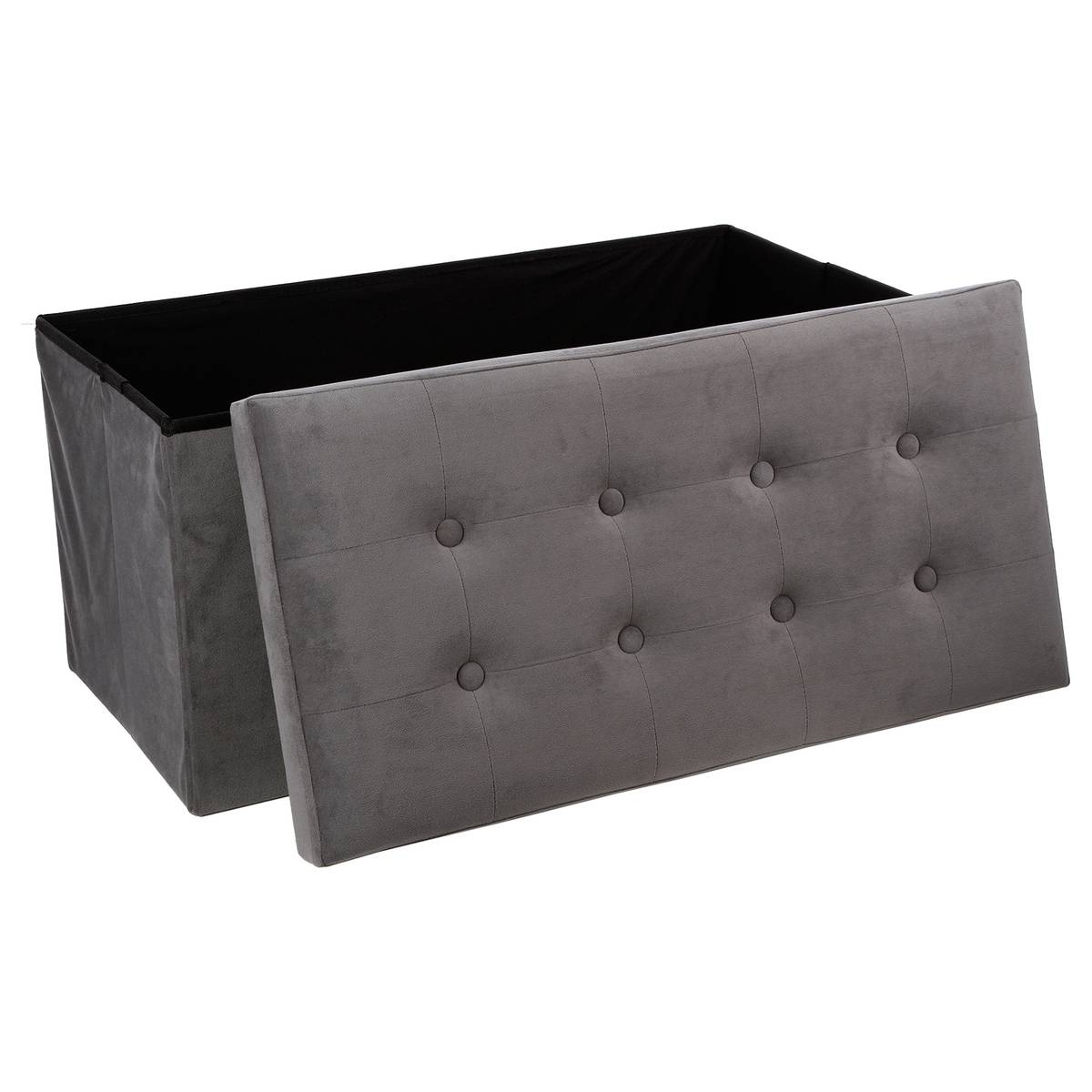 Banc coffre pliable LYSANDRE gris ardoise, ATMOSPHERA