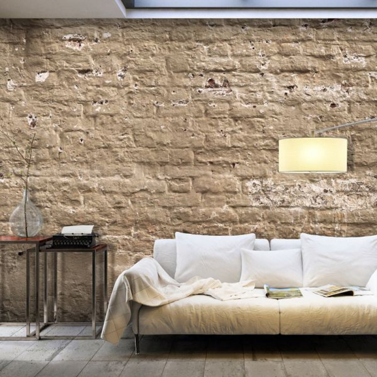 Papier peint intissé panoramique Urban Oasis beige, EDEN