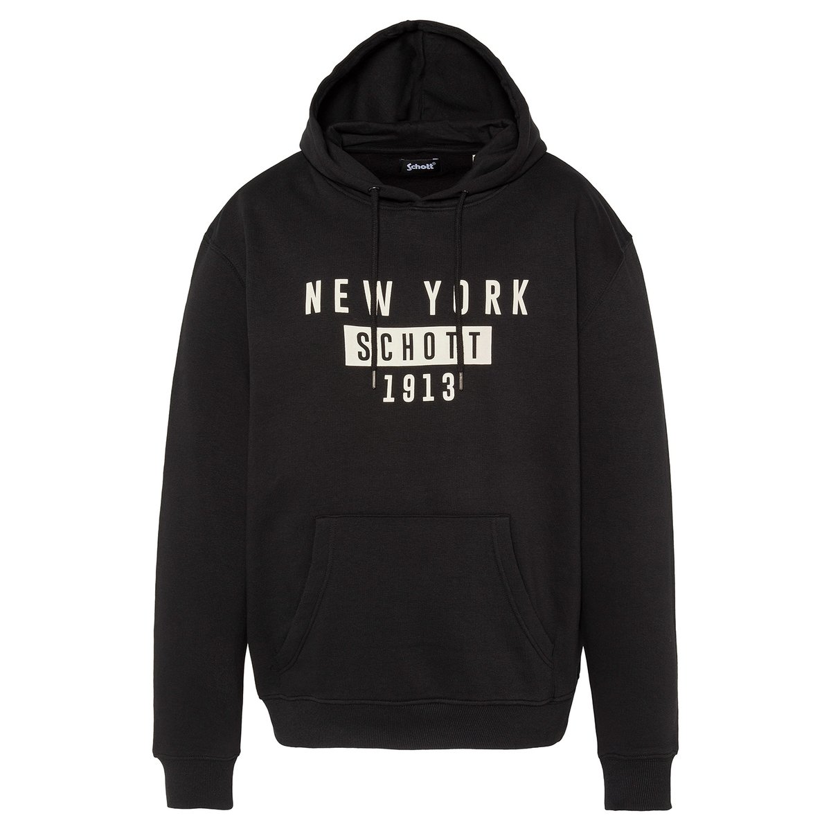 Sweatshirt à capuche NEW YORK noir, SCHOTT