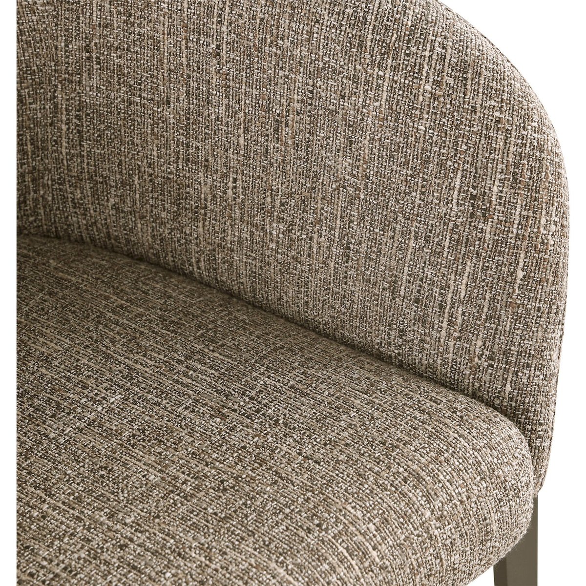 Chaise de salle à manger en tweed tweed brun, RECOLLECTION