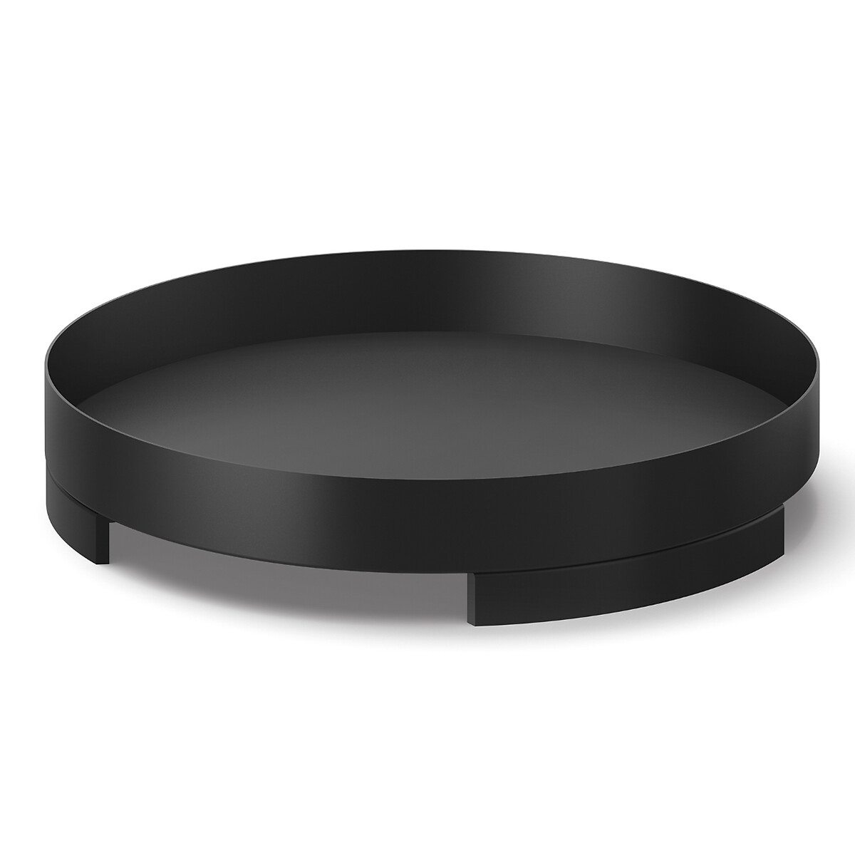Tabuleiro com pé "Trevo", ZACK preto inox, ZACK