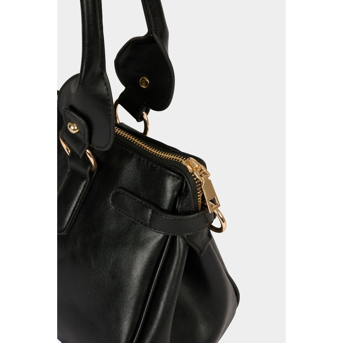 Sac similicuir porté épaule noir, MORGAN