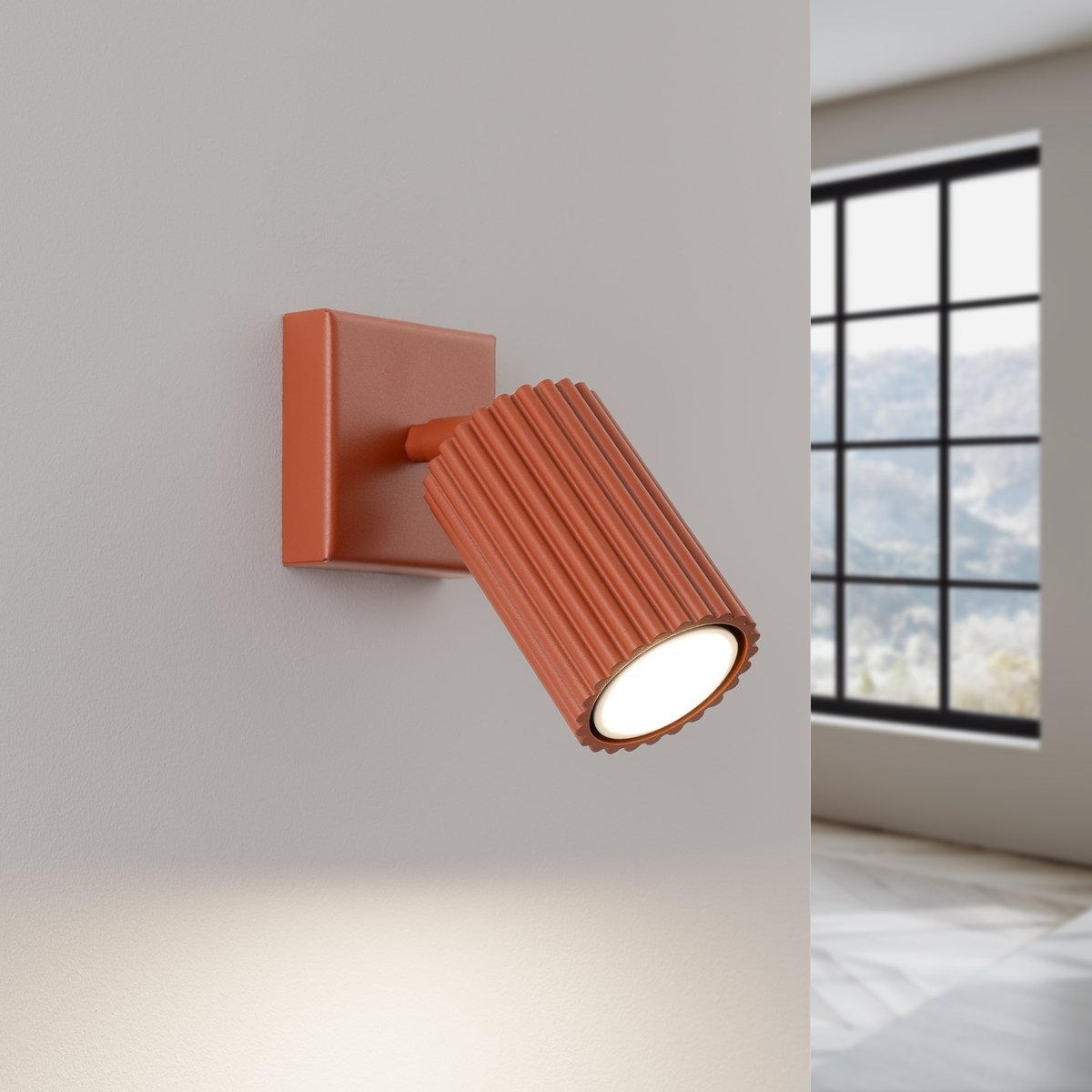 Applique Aluminium Ocre Rouge GU10 1 Karbon rouge, EDEN