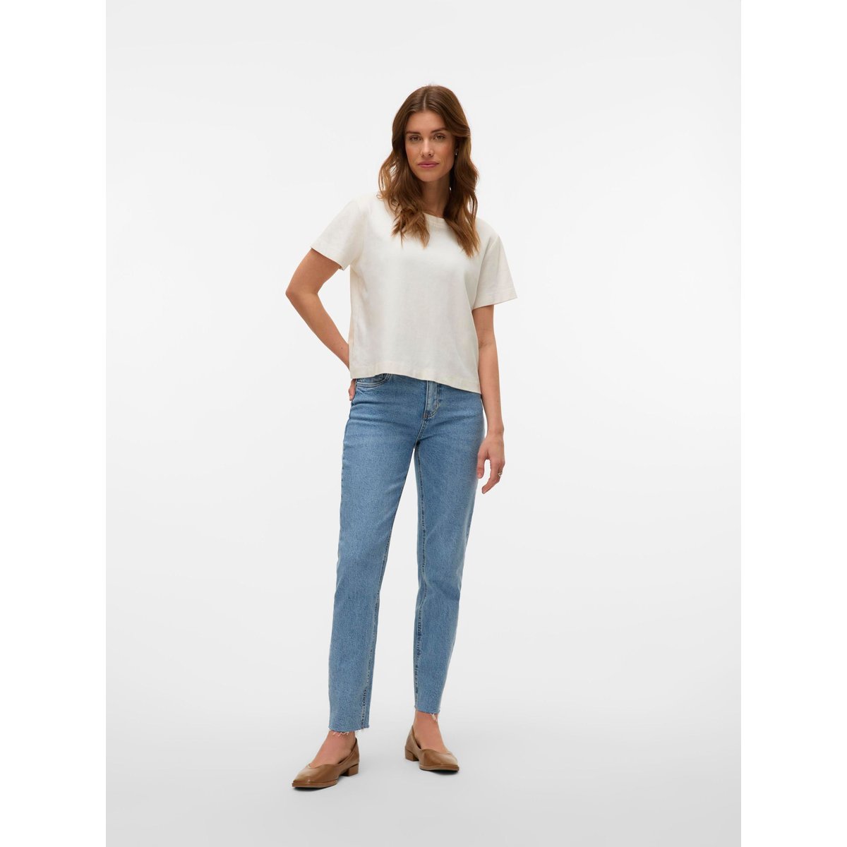 Jean droit, taille haute light blue, VERO MODA