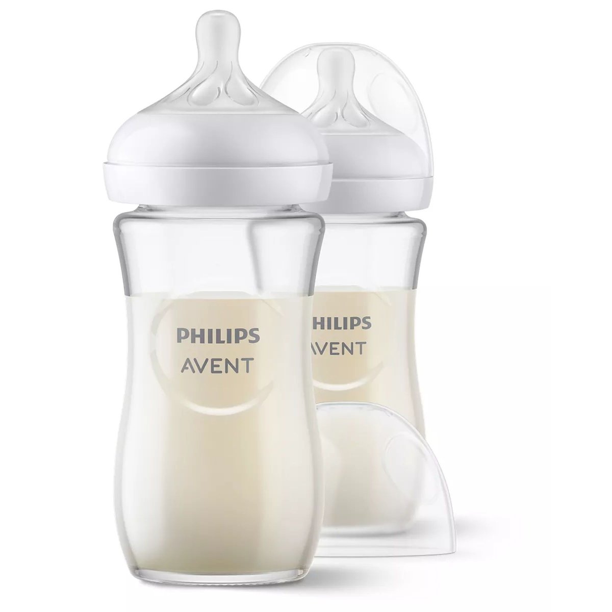 Lot de 2 biberons Natural verre blanc, PHILIPS AVENT