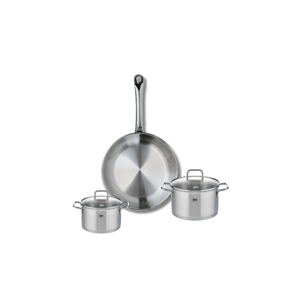 Batterie 1 poêle 24cm + 2 faitouts 12/14cm PROFI CITRIN gris, ELO