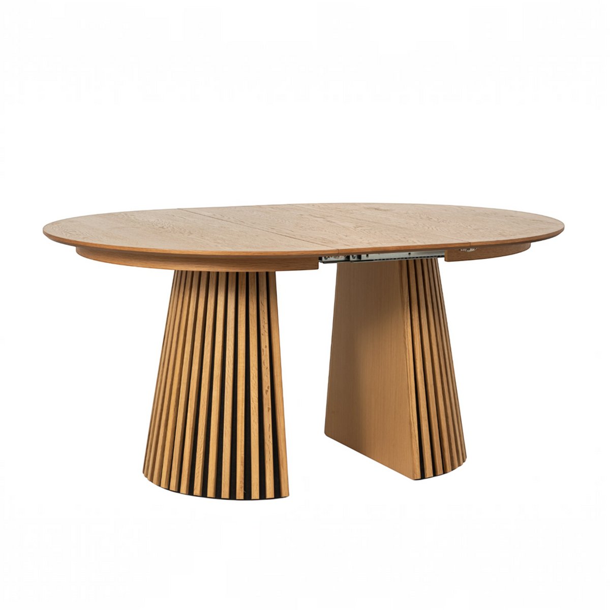 Table repas D120 avec 3 allonges placage Chêne clair naturel clair, ZAGO