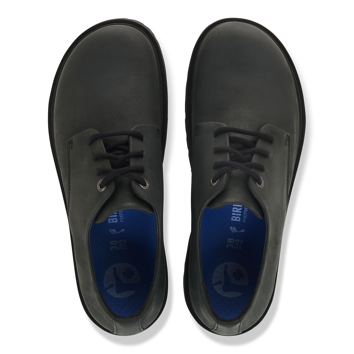 Derbies en cuir suédé, HIGHWOOD LACE LOW noir, BIRKENSTOCK