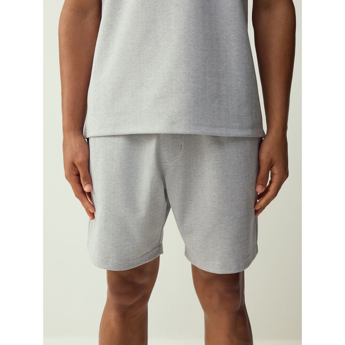 Short en jersey à chevrons gris, NEXT