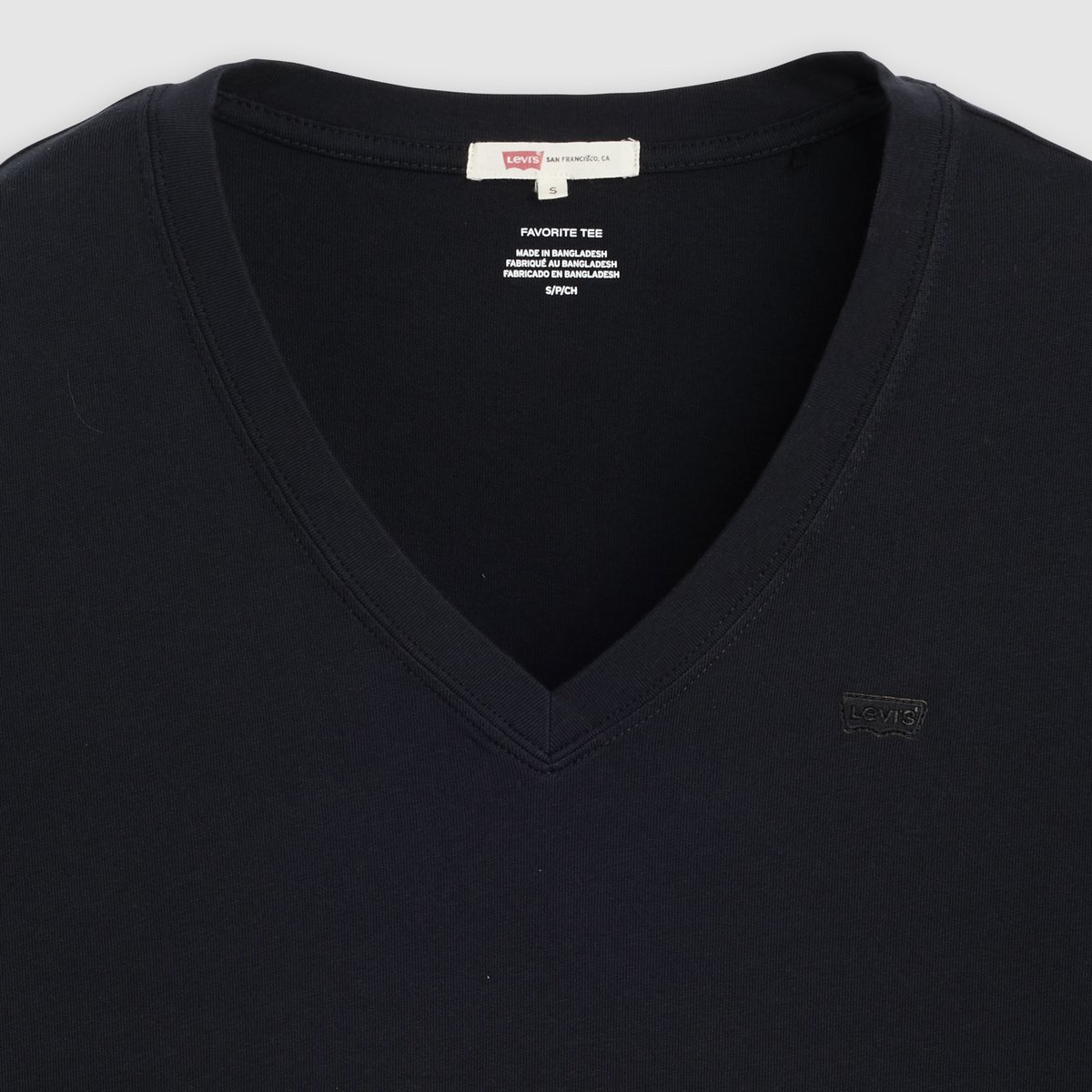 T-shirt col V en coton Favorite noir - anthracite night, LEVI'S