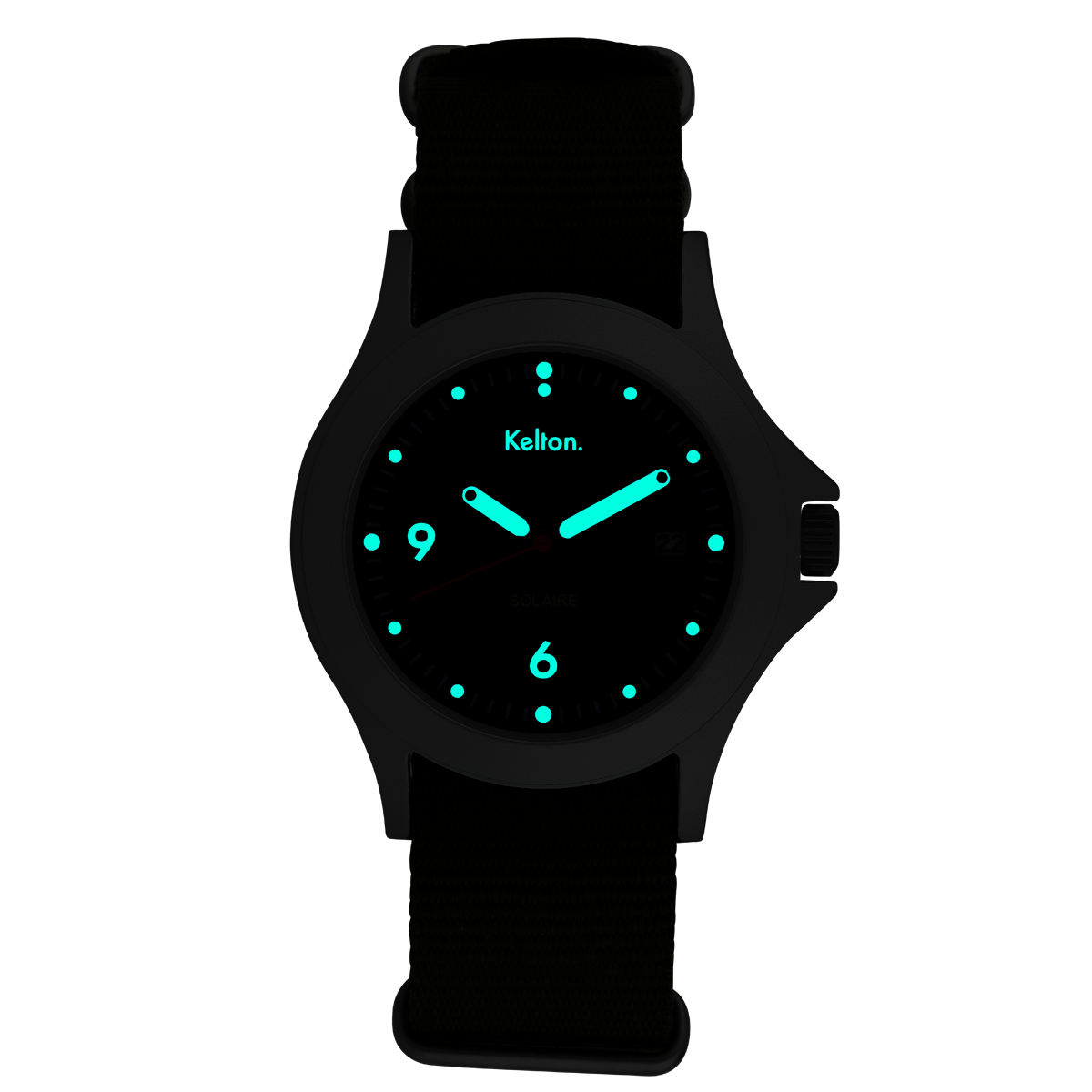 Montre Analogique SOLAIRE SOLEIL argenté noir kaki, KELTON