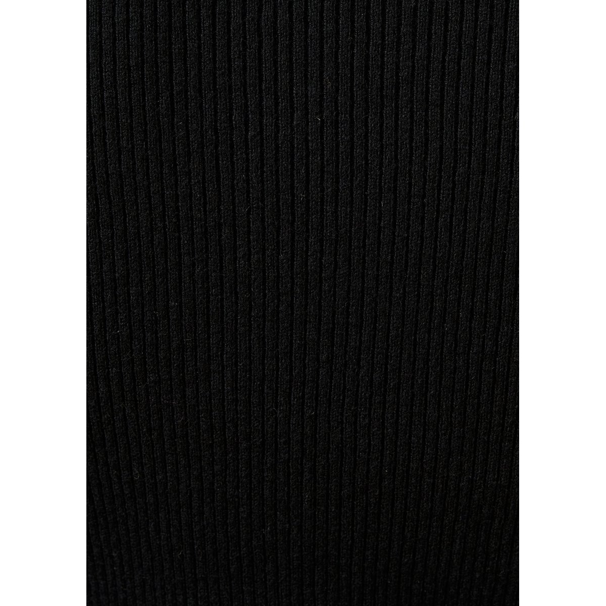 Pull fin manches longues en laine et coton biologique noir, LA FEE MARABOUTEE
