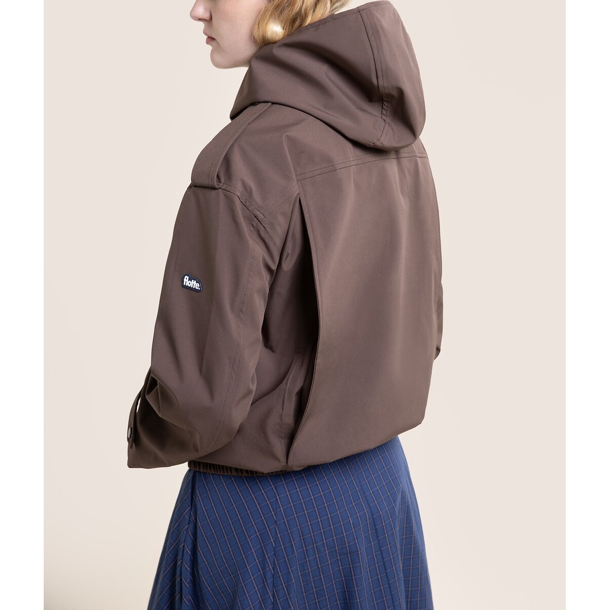 Veste imperméable à capuche amovible, RIVOLI chocolat, FLOTTE