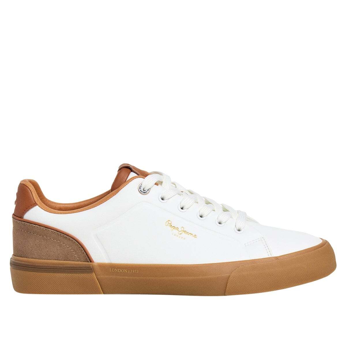 Kenton - Baskets Classiques Avec Détails En Daim blanc ivoire, PEPE JEANS