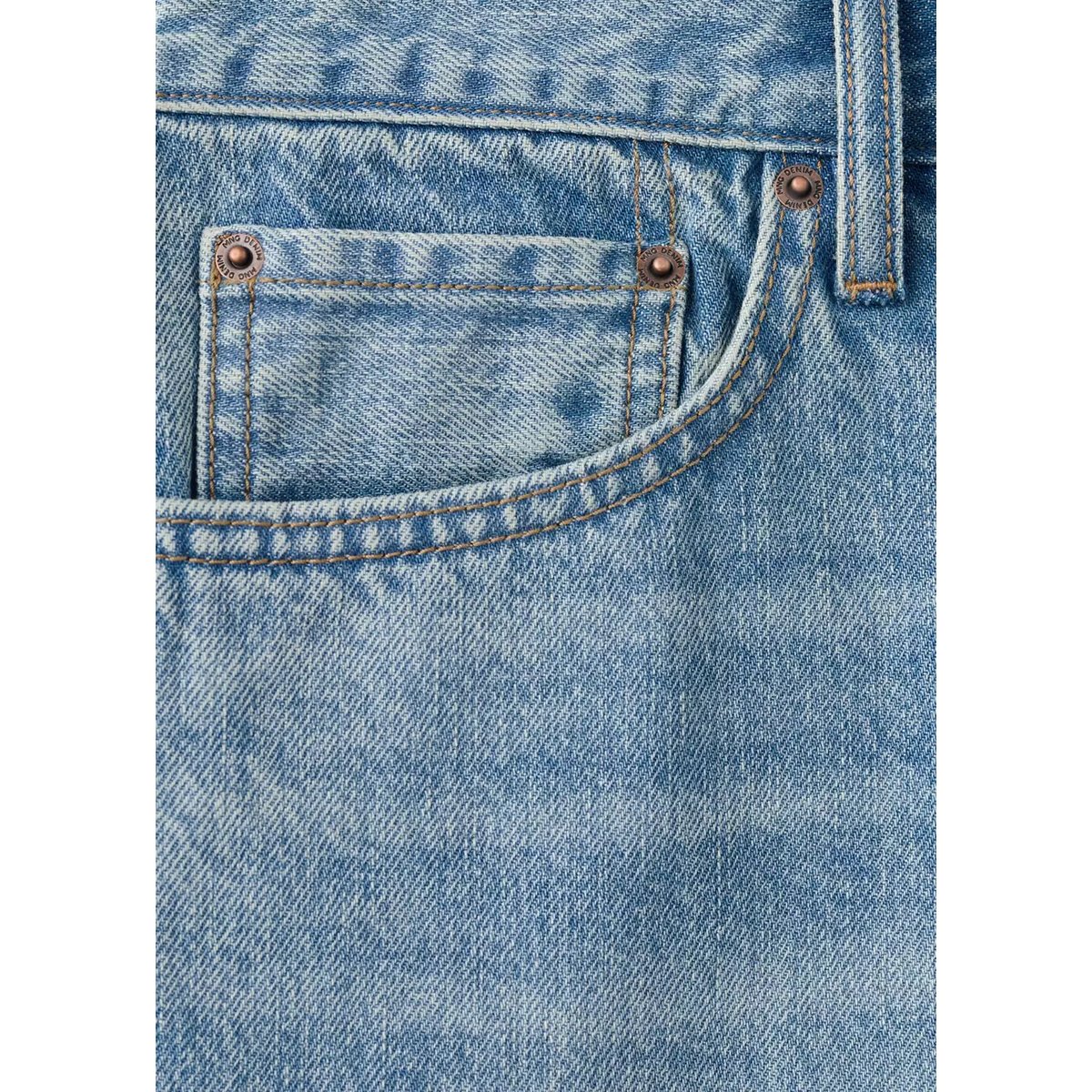 Bermuda en jean droit bleu moyen, MANGO MAN