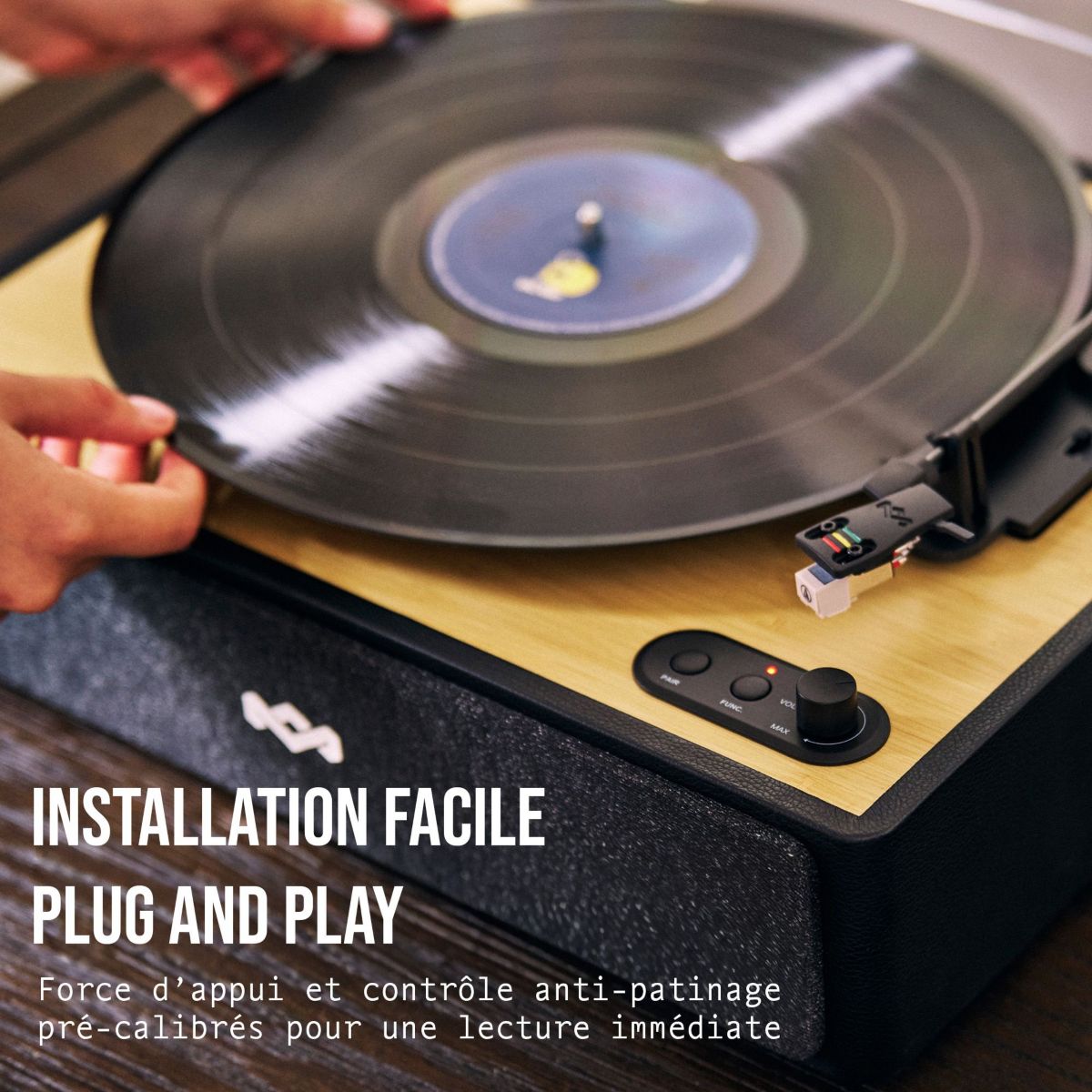Platine vinyle Platine Rise-up turntable bambou clair, MARLEY