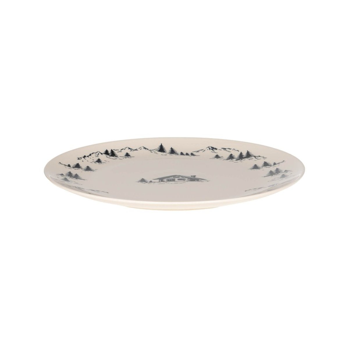 Plat rond 32cm Alpages noir, TABLE PASSION