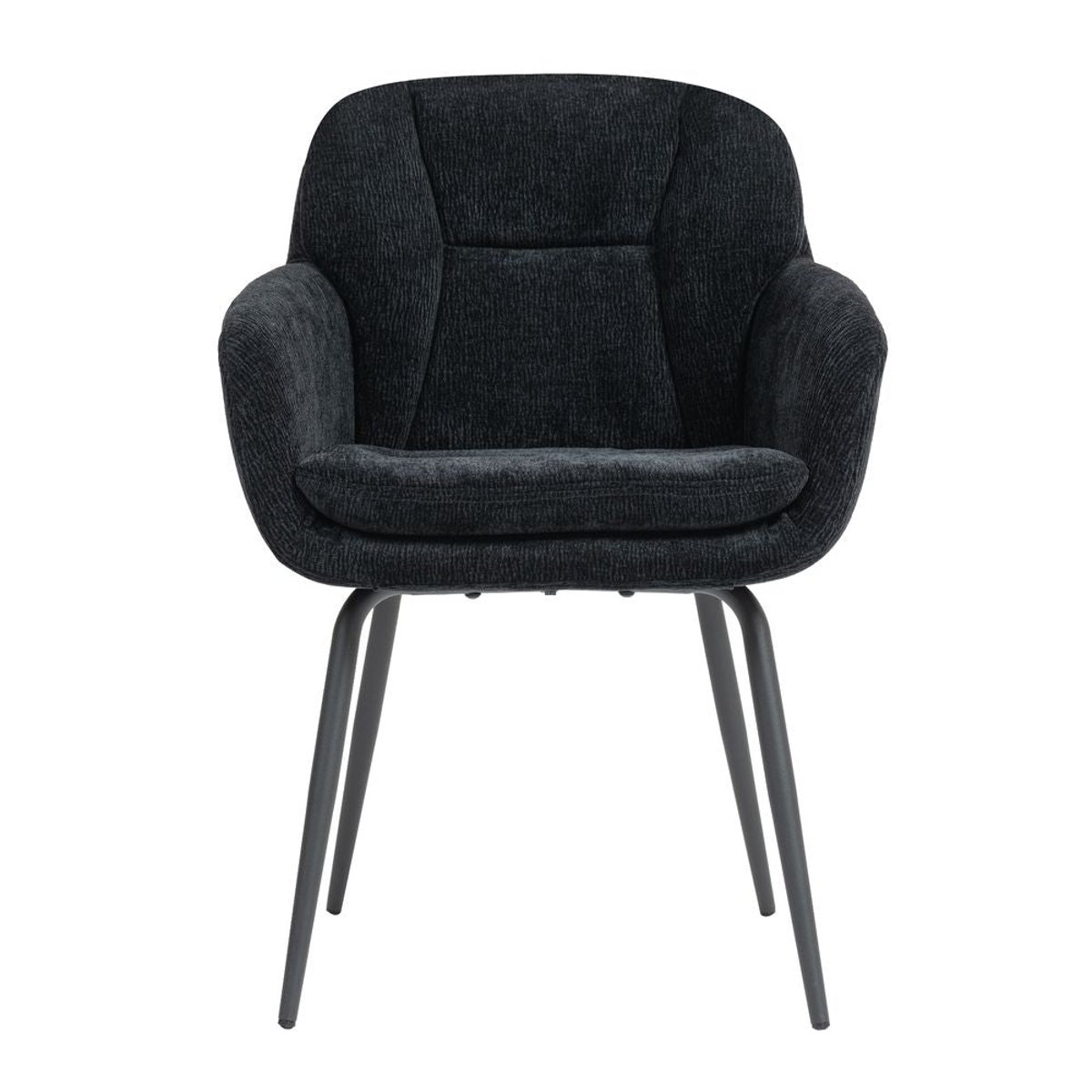 Chaise accoudoirs noir, ZAGO