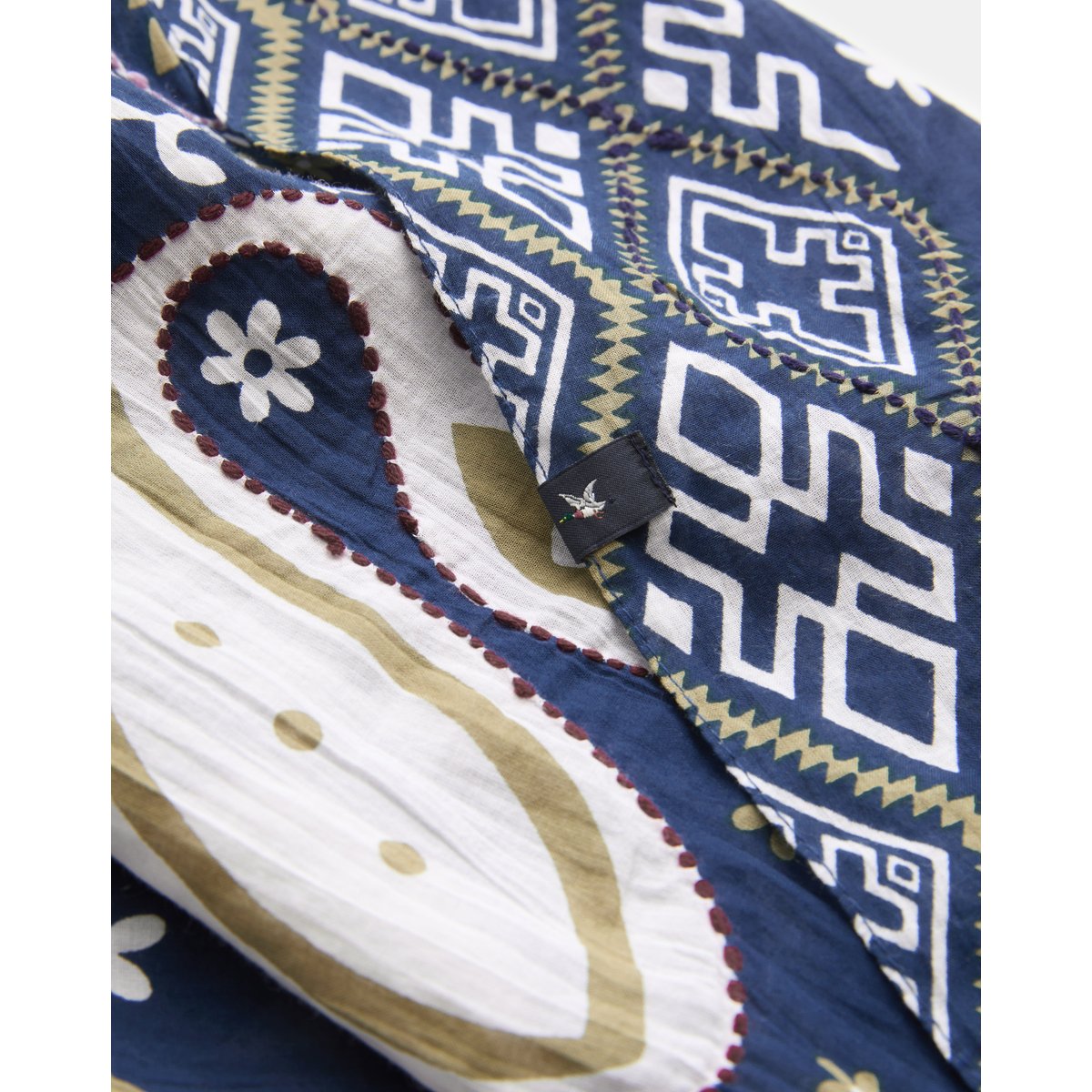 Foulard en coton DEMBO bleu marine, CHEVIGNON