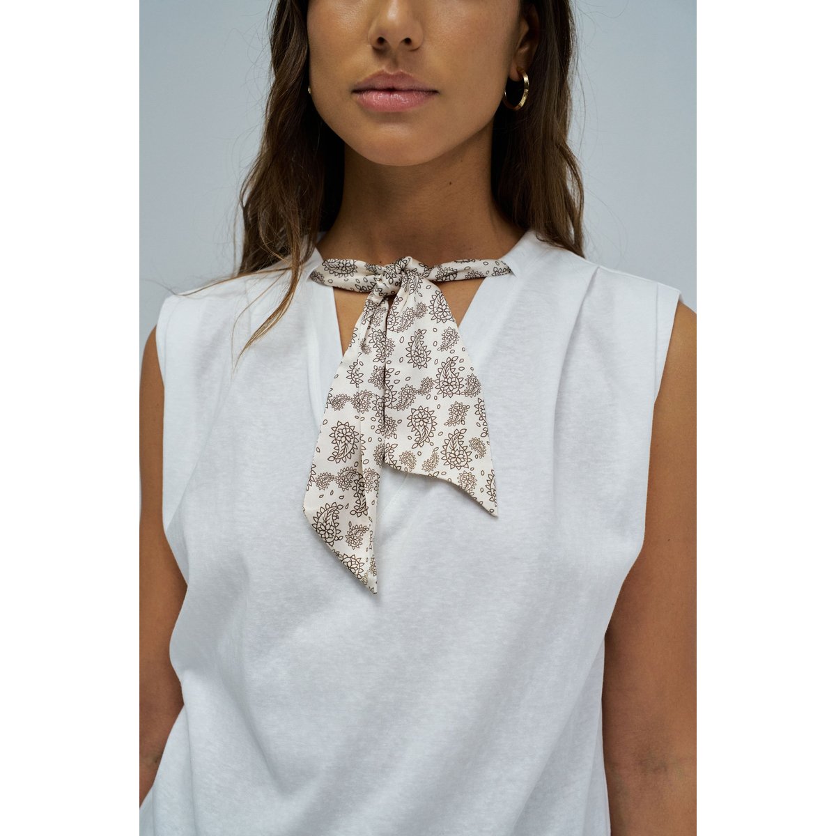 T-SHIRT AVEC FOULARD blanc, SALSA JEANS
