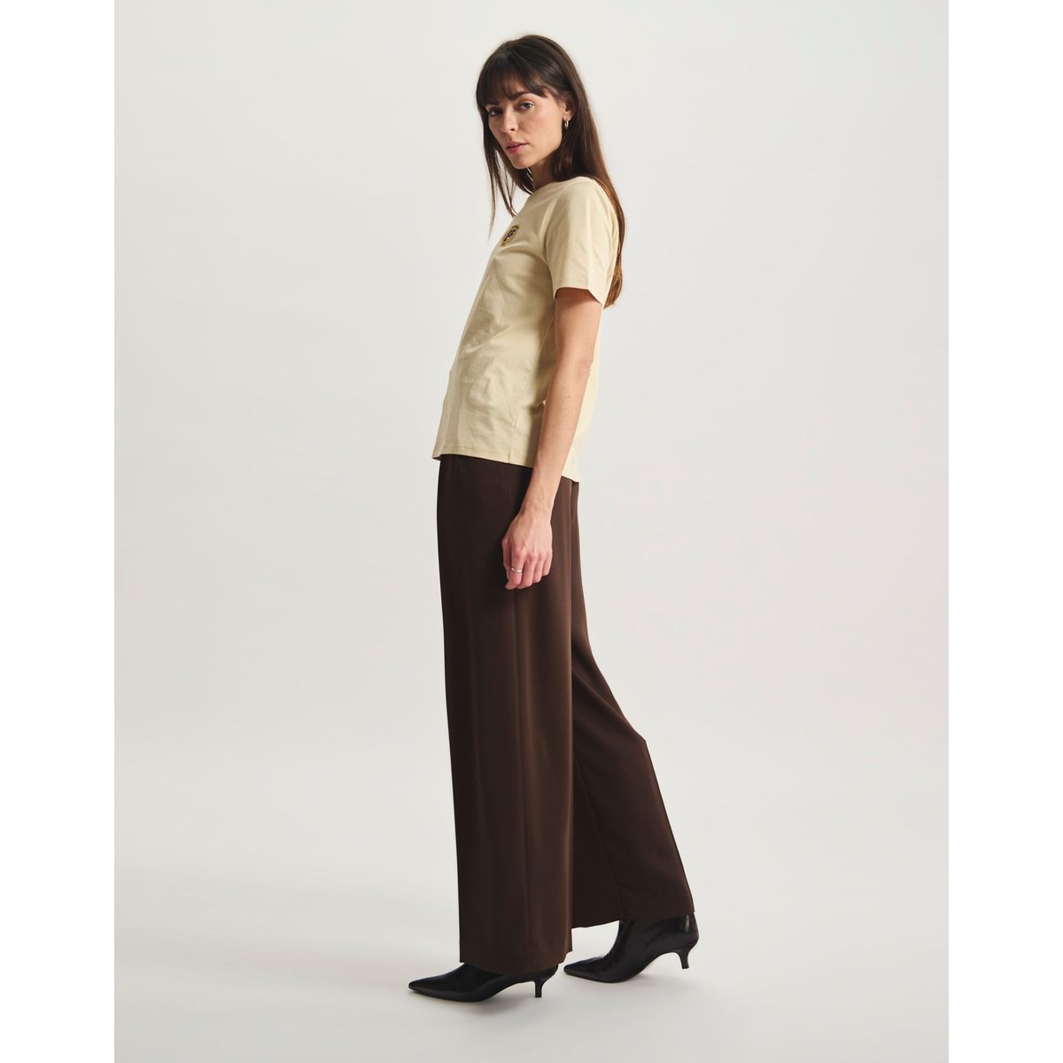 T-shirt Sunny en coton beige, INES DE LA FRESSANGE PARIS