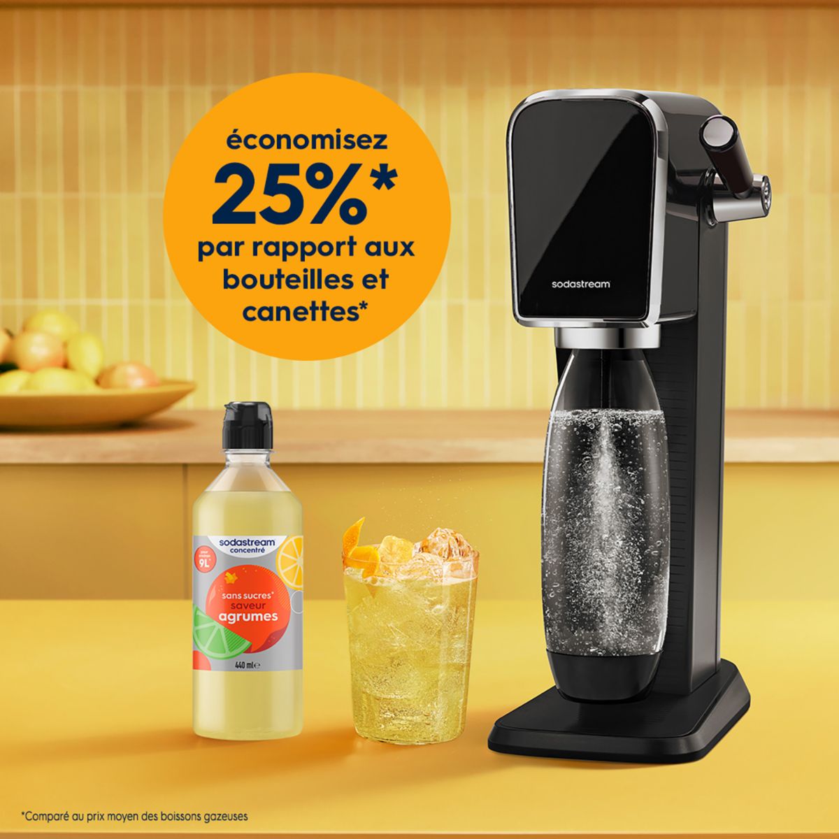 Concentré saveur agrumes sans sucres 440 mL couleur unique, SODASTREAM