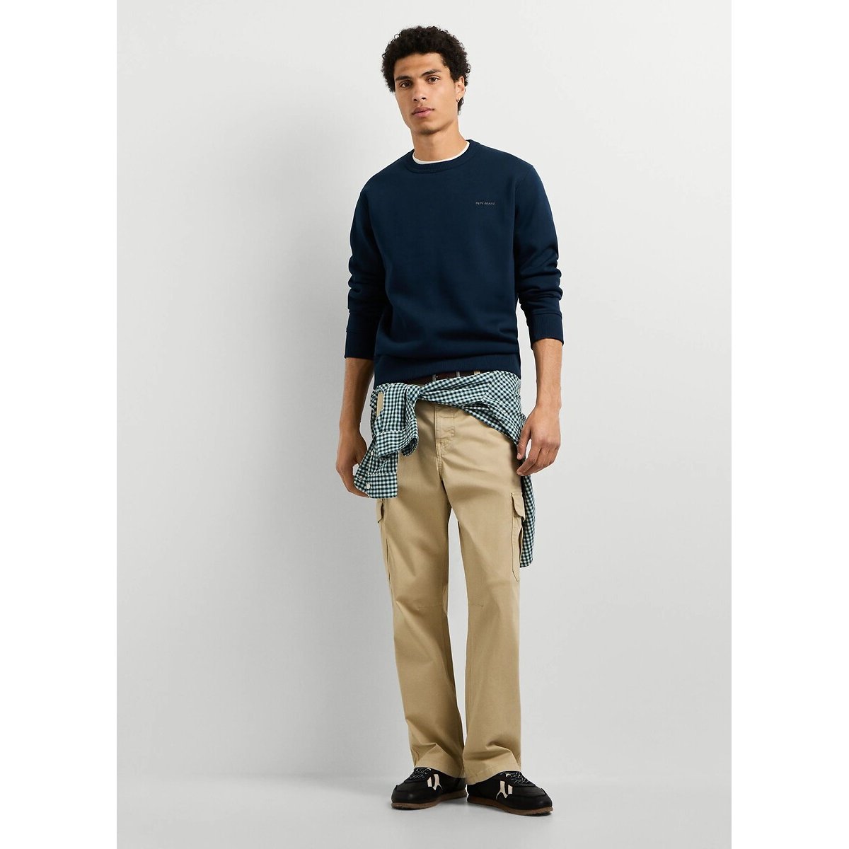 Sweatshirt mit rundem Ausschnitt marine, PEPE JEANS