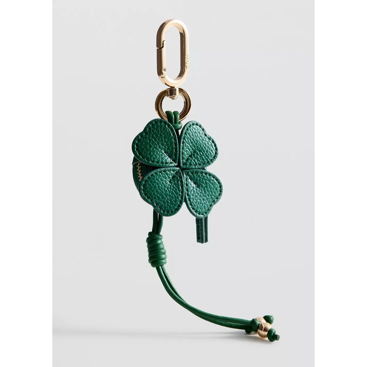 Porte-clés porte-monnaie trèfle vert, MANGO