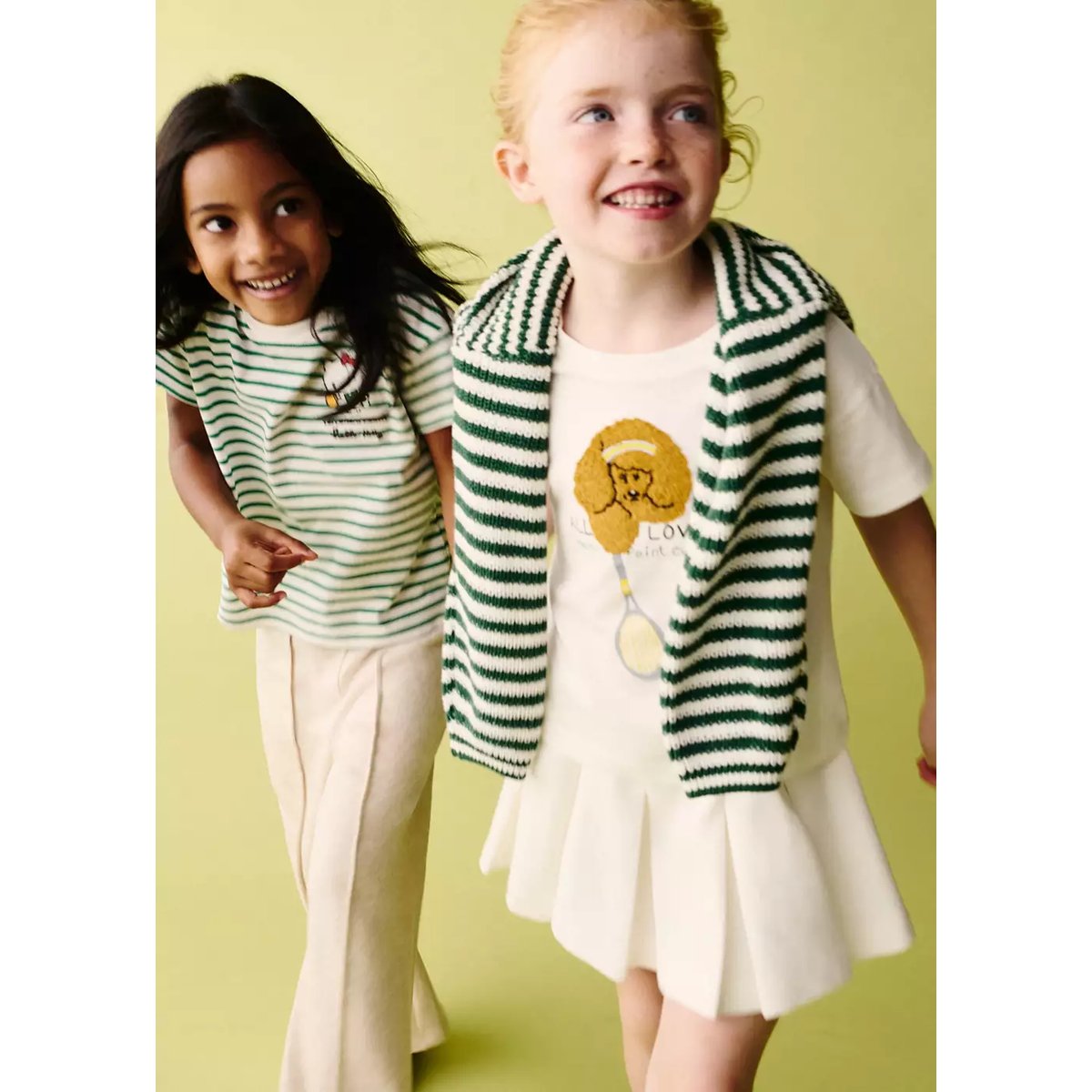 T-shirt à rayures Hello Kitty vert, MANGO BABY