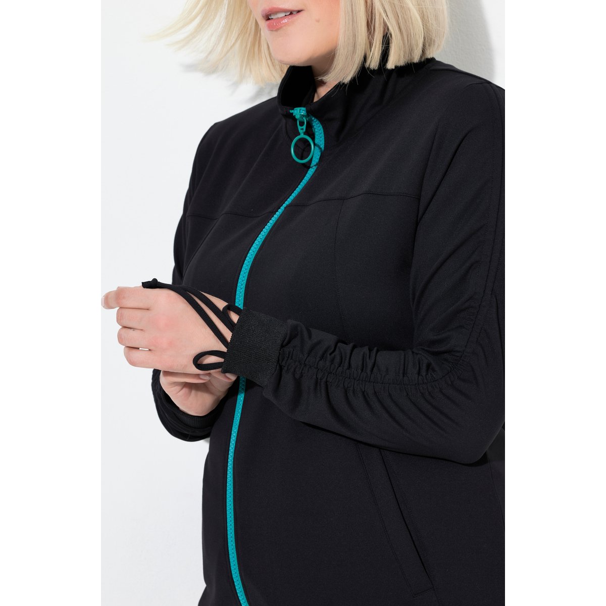 Veste en molleton à capuche et fermeture noir, ULLA POPKEN
