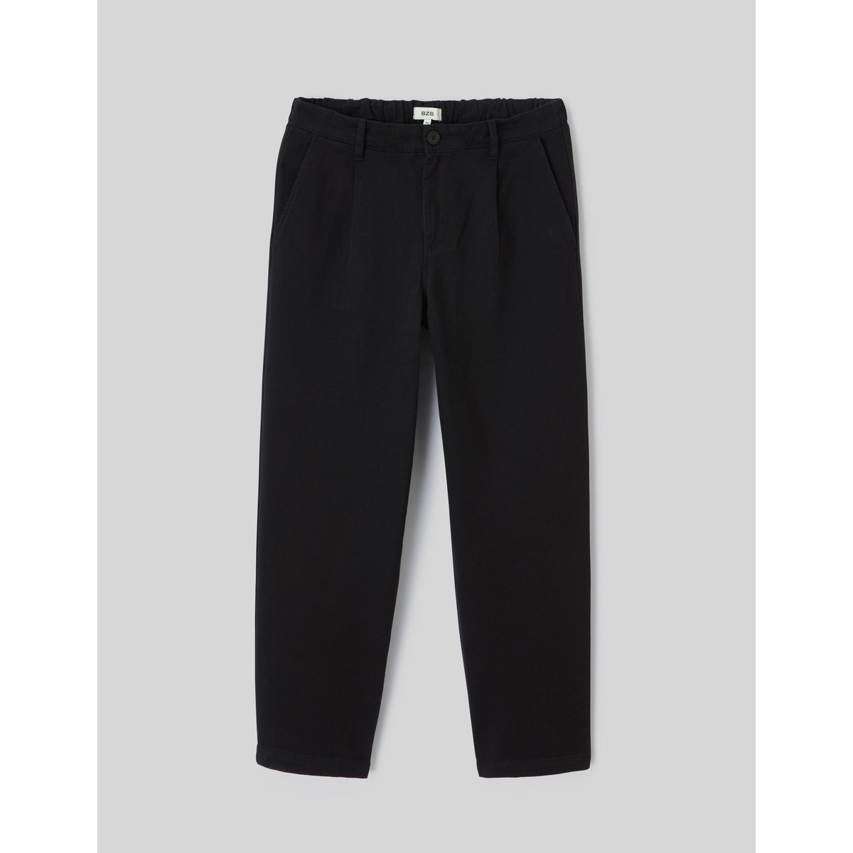 Pantalon droit à pinces noir, BZB