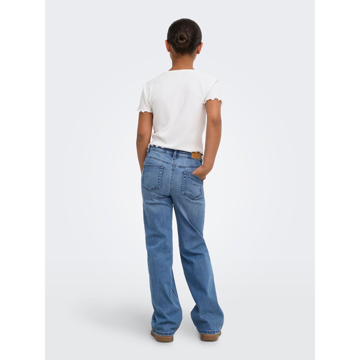 Jean À Jambe Large medium blue denim, KIDS ONLY