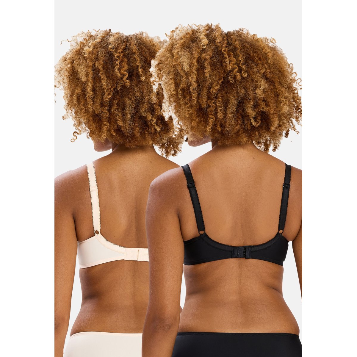 Lot de deux soutiens gorge SONIA noir&chair, SANS COMPLEXE