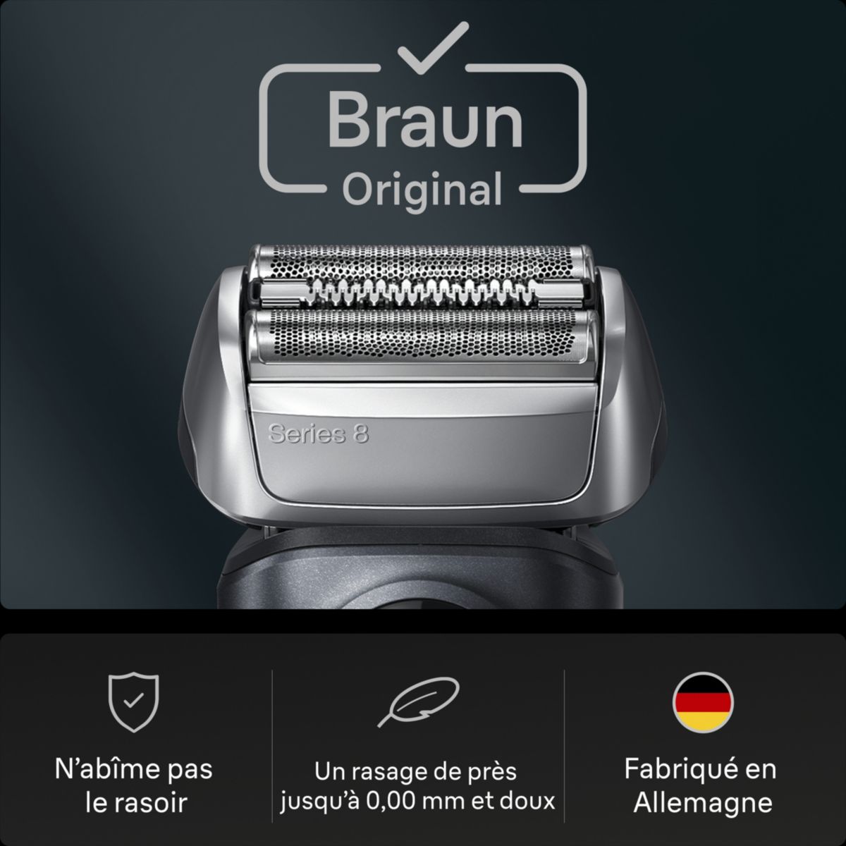Tête de rasoir tete de rasage 83M couleur unique, BRAUN