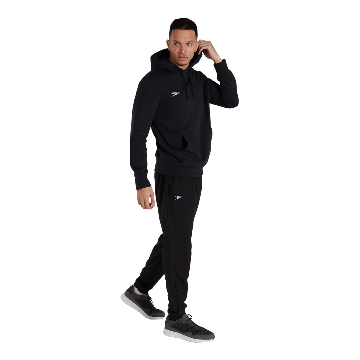 Sweat à capuche motif/style logo CLUB noir, SPEEDO
