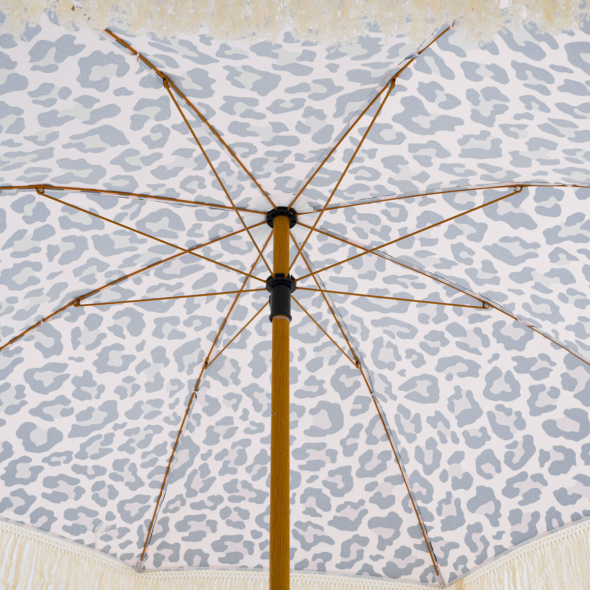 Parasol motif léopard, finition frangée, SAVANA imprimé léopard, LA REDOUTE INTERIEURS