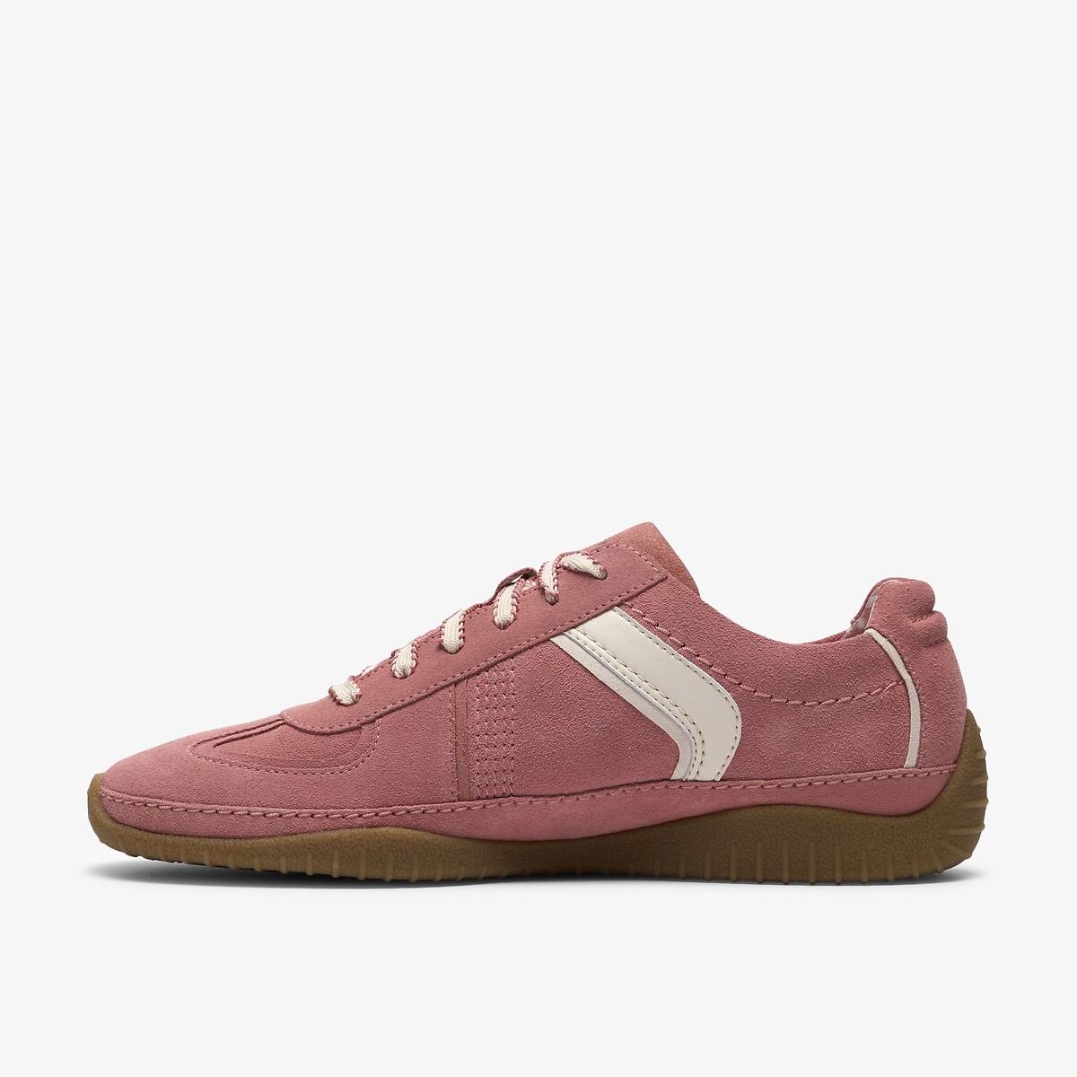 Meridor suède leren sneakers lichtroze, CLARKS
