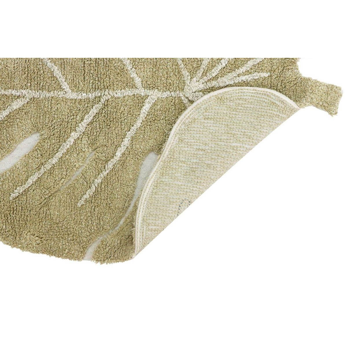 Tapis Rectangulaire en coton Mini Monstera MINI ONES vert, LORENA CANALS
