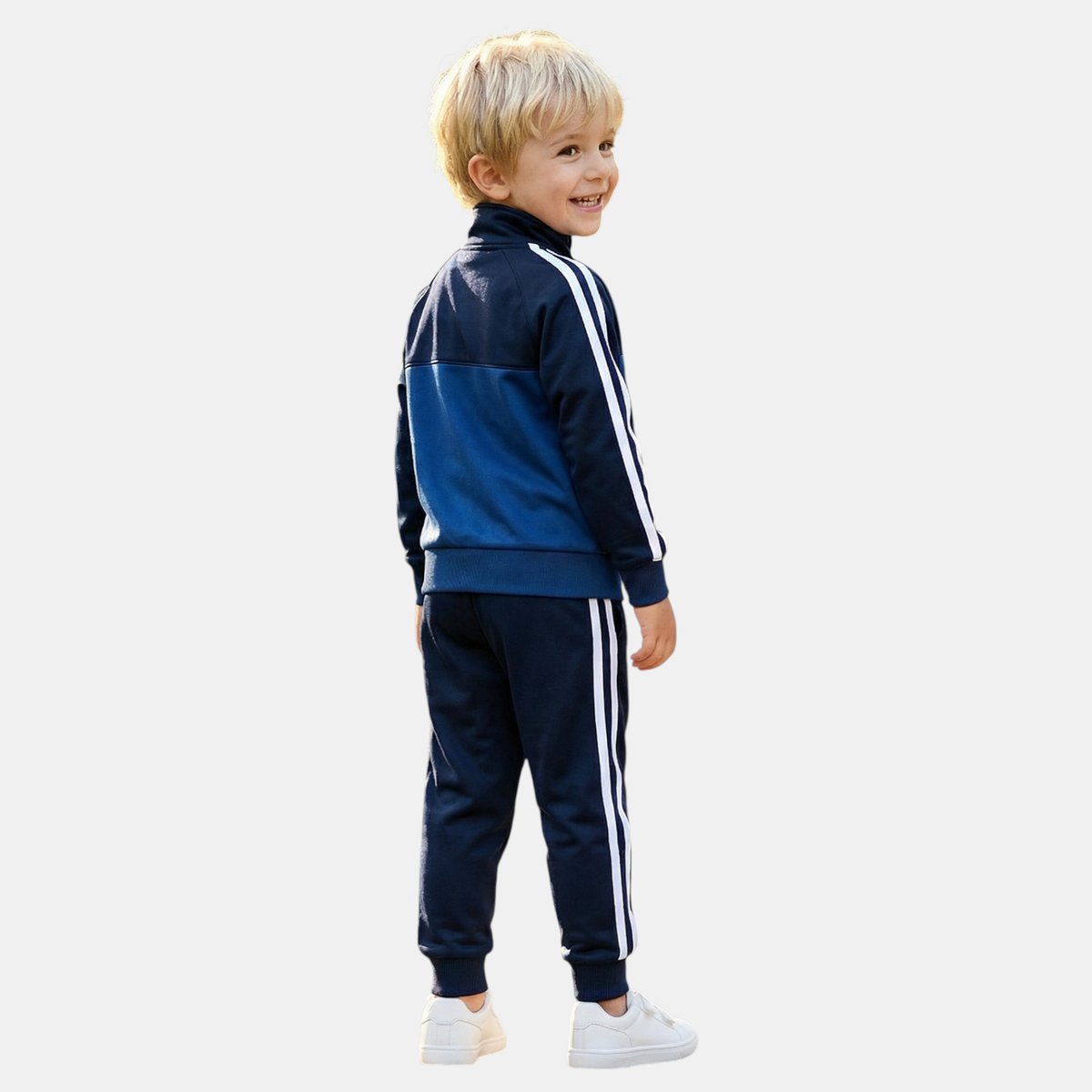 Ensemble veste zippée col montant et pantalon de jogging TRACK bleu marine, ELLESSE
