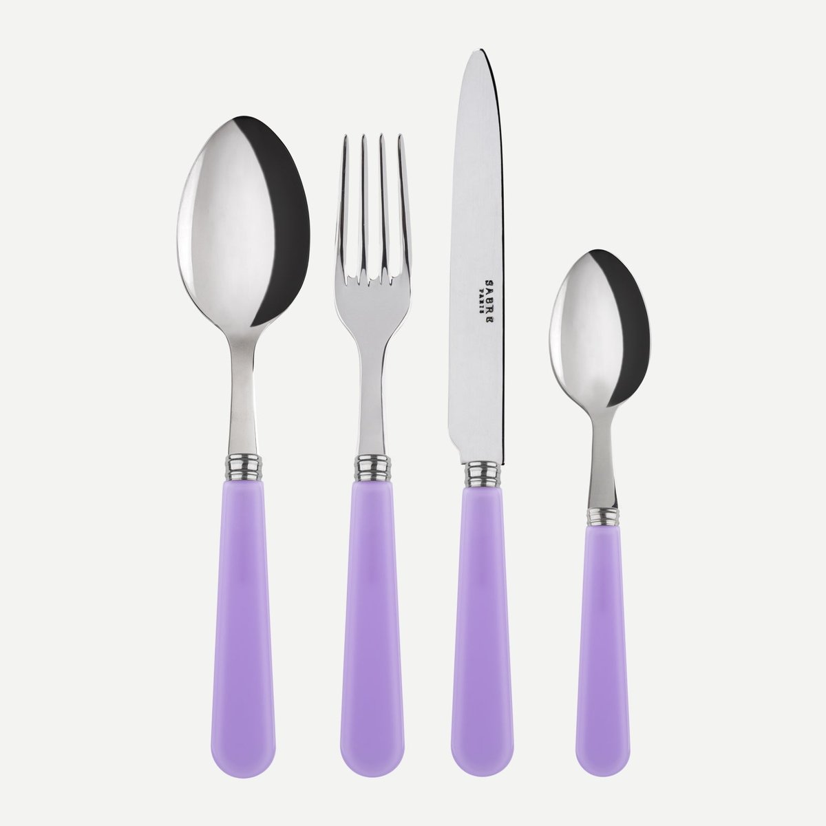 Set de 4 couverts de table, Duo lilas, SABRE
